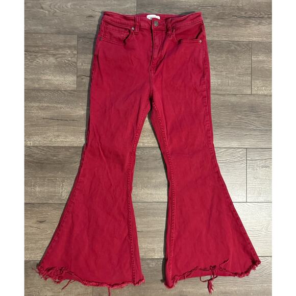 Shyanne Denim - Shyanne Red High Rise Western Flare Size 31R (ACTUAL 28)